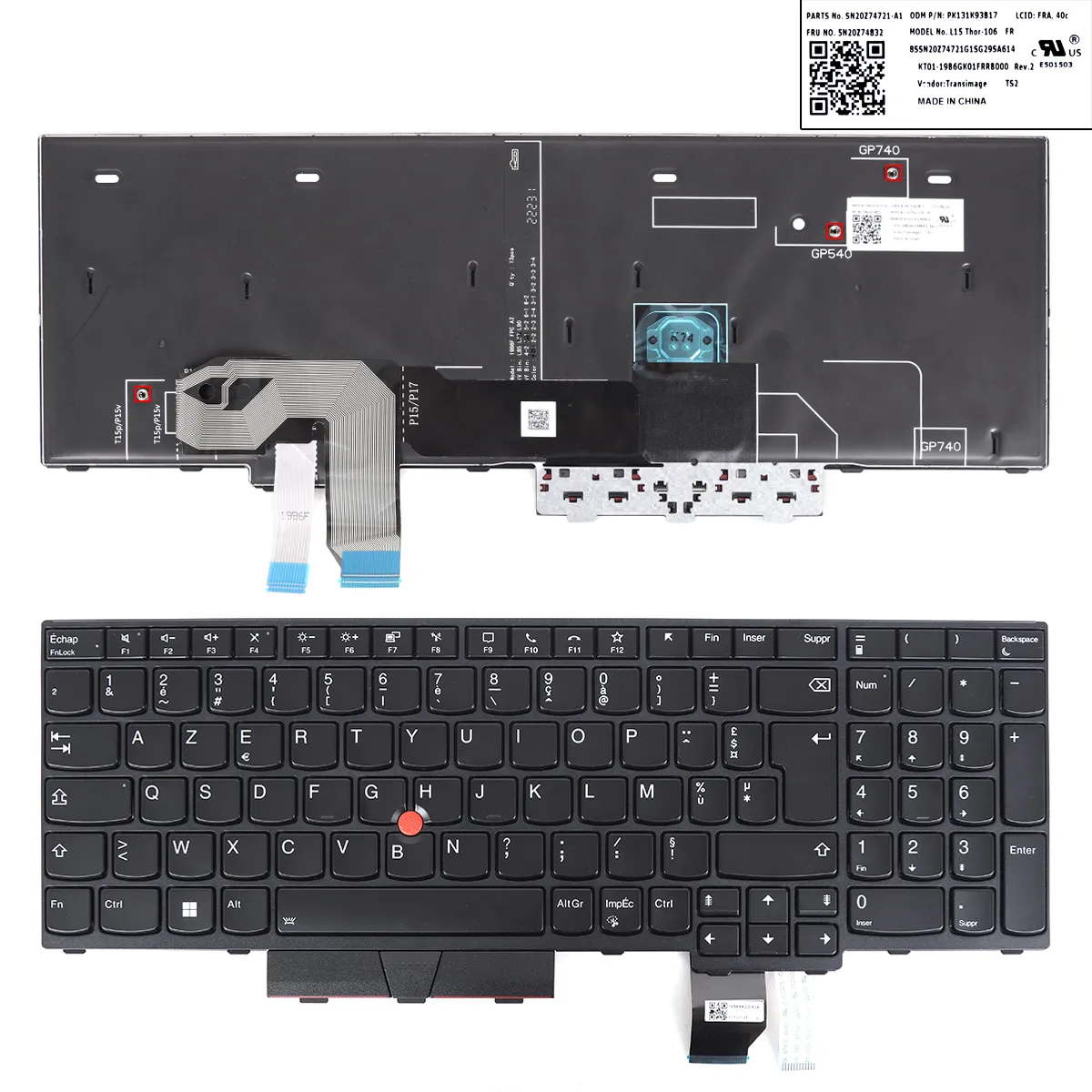 Picture of Lenovo Thinkpad P17 P15 T15g Gen 1 BLACK(backlit with point)WIN8